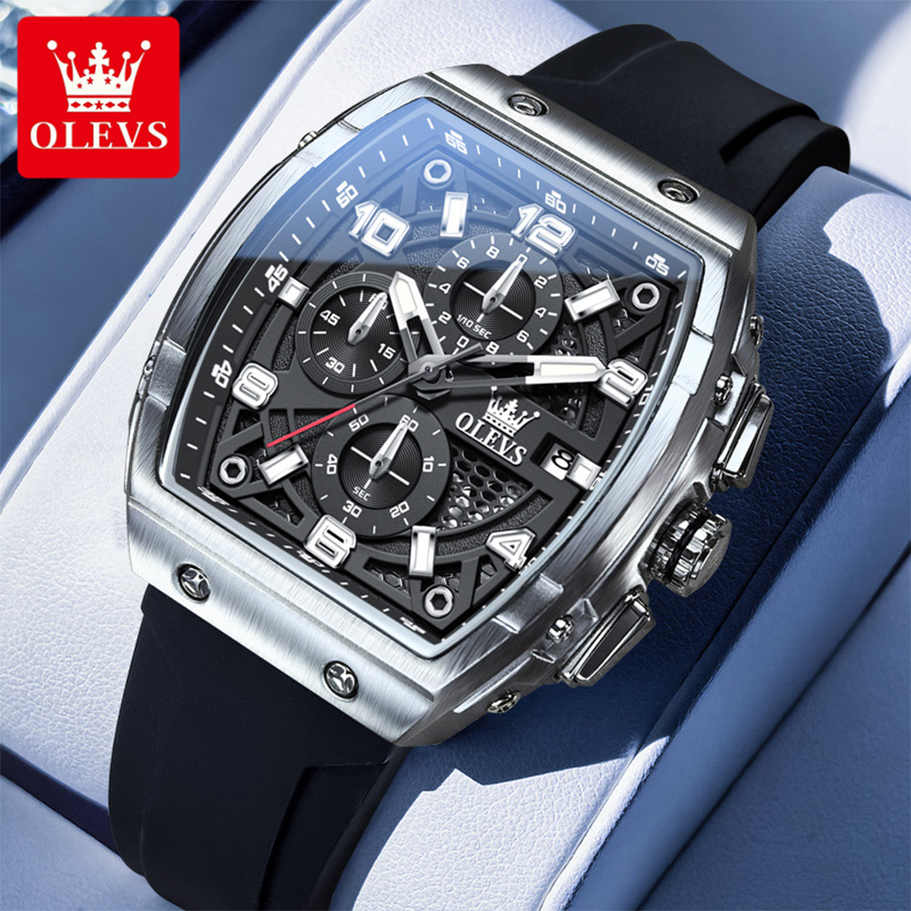 Cartier Watch Tank - OLEVS Erkekler Saatler 2976 Lüks Moda