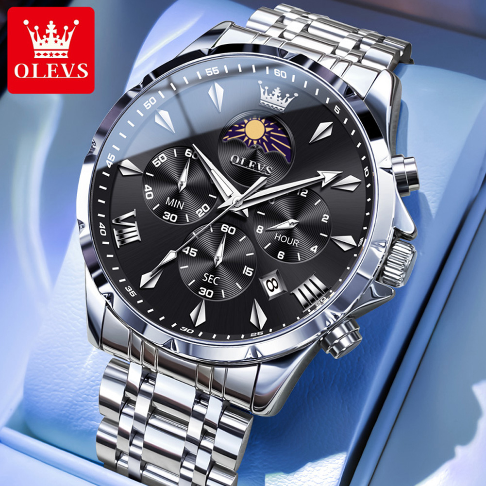 Cartier Watch Tank - OLEVS 3653 Marka Ay Evresi Takvimli